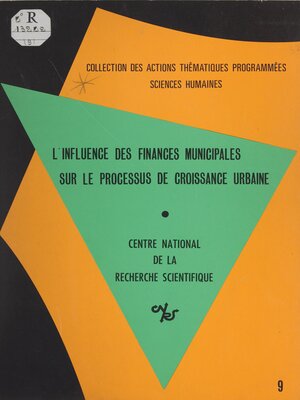 cover image of L'influence des finances municipales sur le processus de croissance urbaine